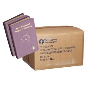 Carton of 50 Auxiliary Personal Workers Testaments